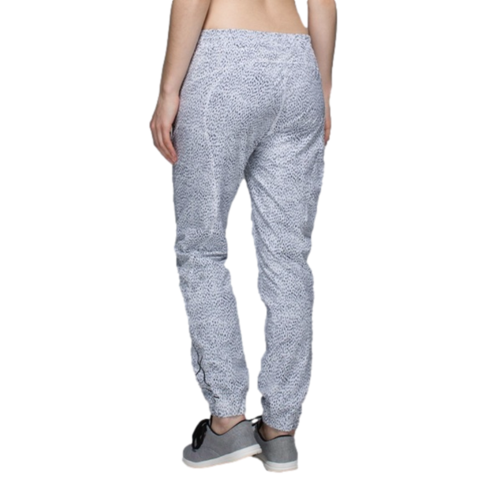 Lululemon Trainer Track Pant Dottie Dash White Black Women’s 4